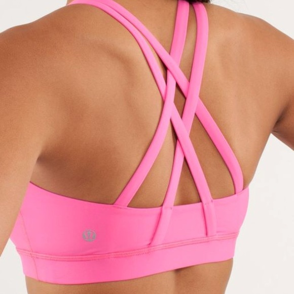 NWT PINK  HJMG LULULEMON ENERGY BRA - - Size 4 - Picture 2 of 8